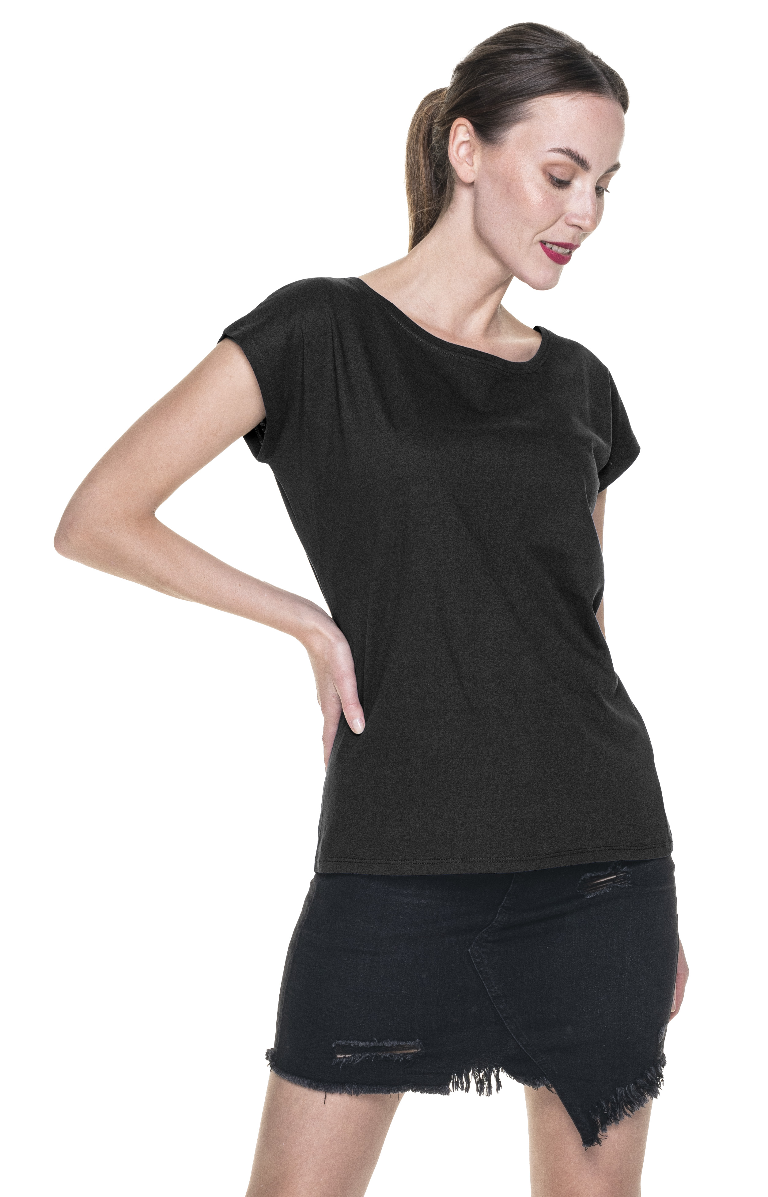 Koszulka damska Geffer 250 - czarna