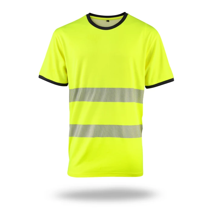Koszulka Mark The Helper Hi-Vis Print - żółty hi-vis /granatowy