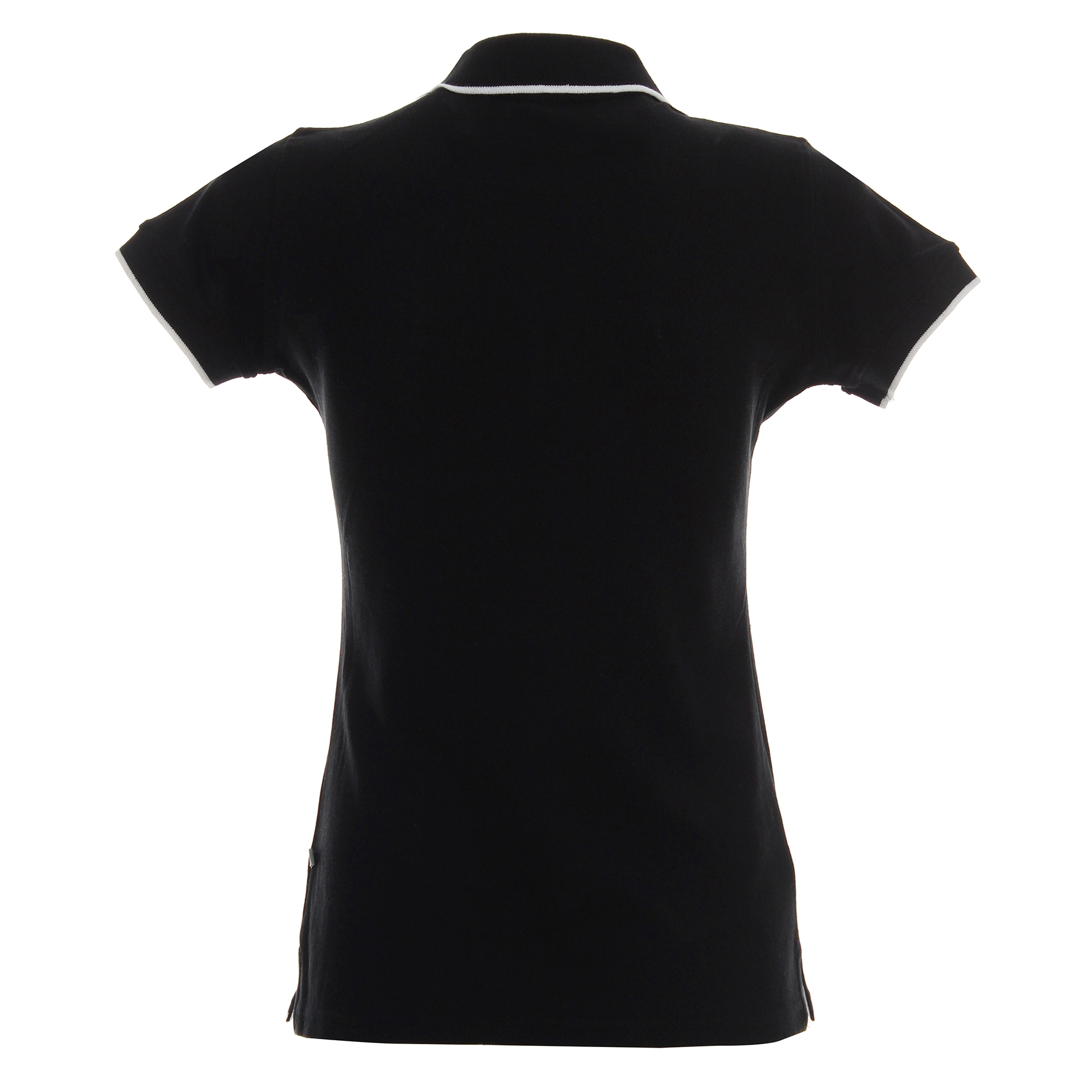 Koszulka Polo Promostars Ladies Line - czarna z białym wykończeniem