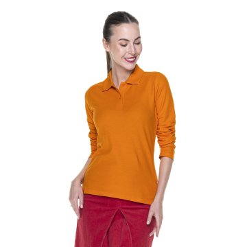 Koszulka Polo Promostars Ladies Long Cotton - pomarańczowa