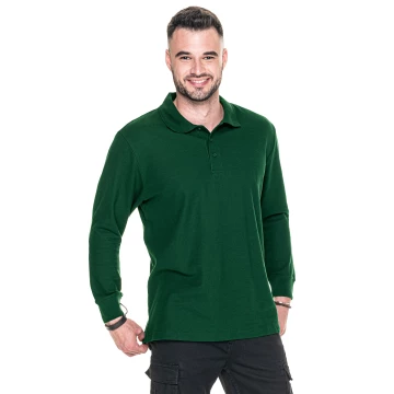 Koszulka Polo Promostars Long Cotton - butelkowo zielona
