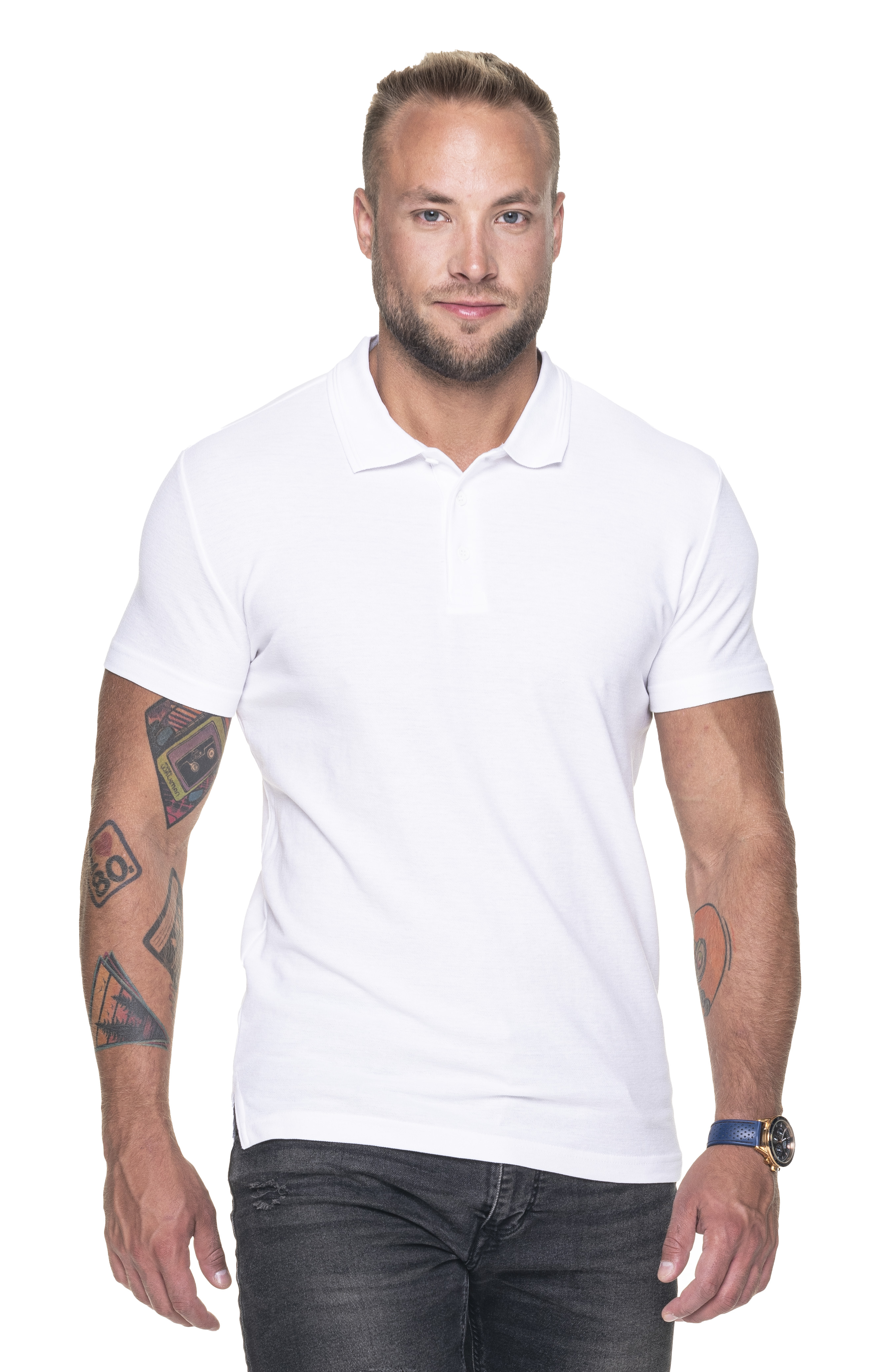 Koszulka Promostars Polo Cotton Slim - biała