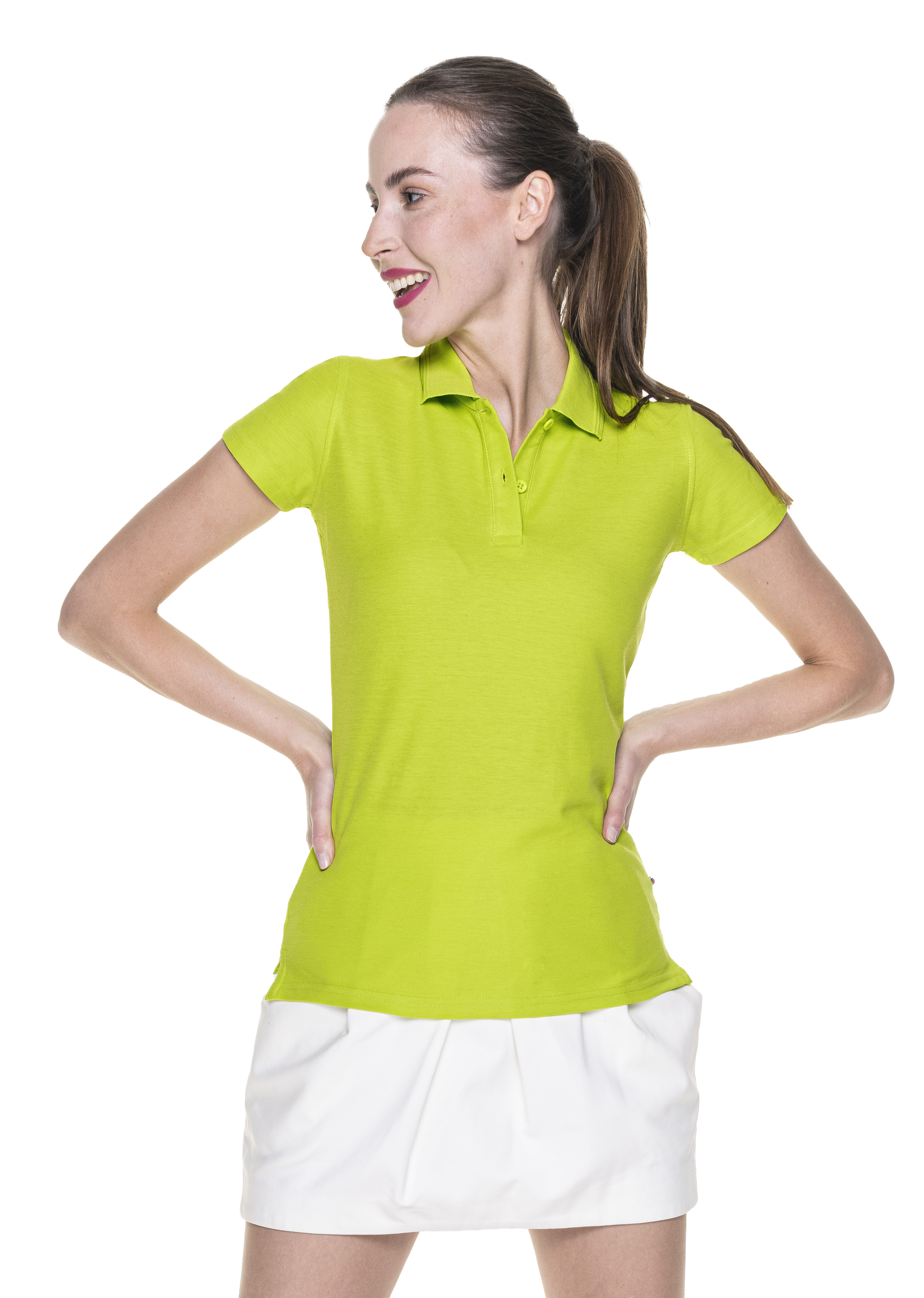Koszulka Promostars Polo Ladies Cotton - limonkowa