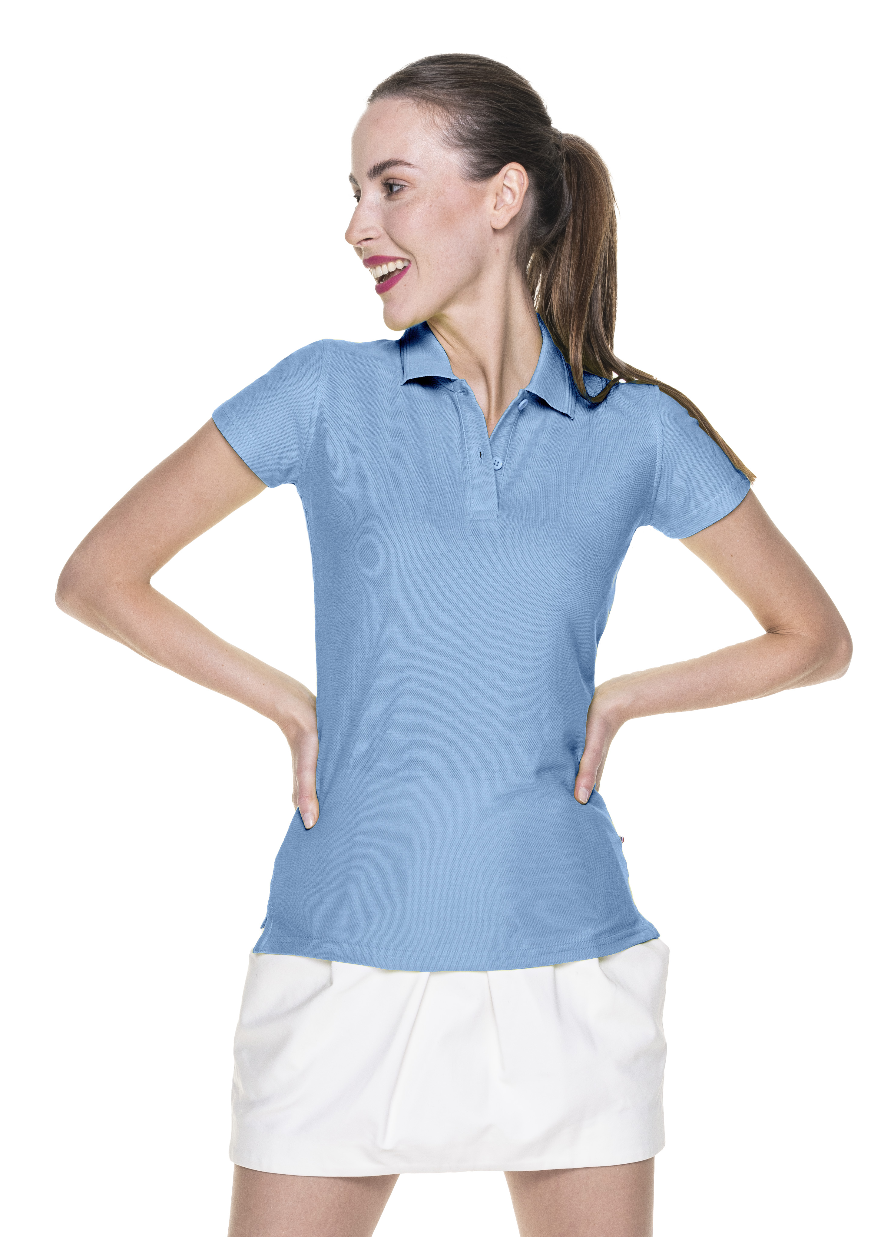 Koszulka Promostars Polo Ladies Cotton - błękitna
