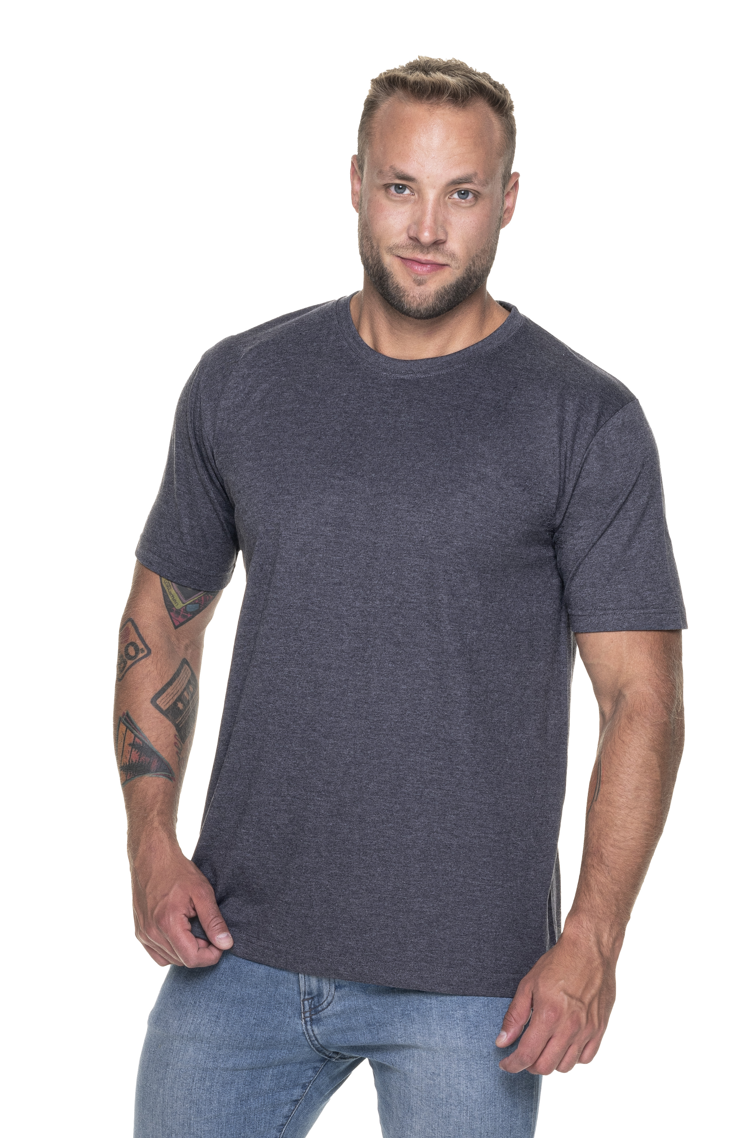 Koszulka Promostars Premium - ciemny szary melanż