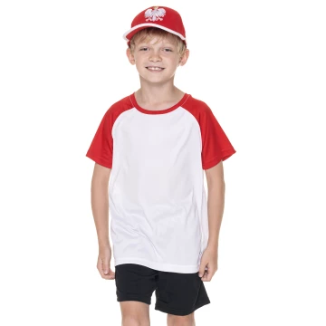 Koszulka sportowa dziecięca Promostars Fun Kid - biało-czerwona